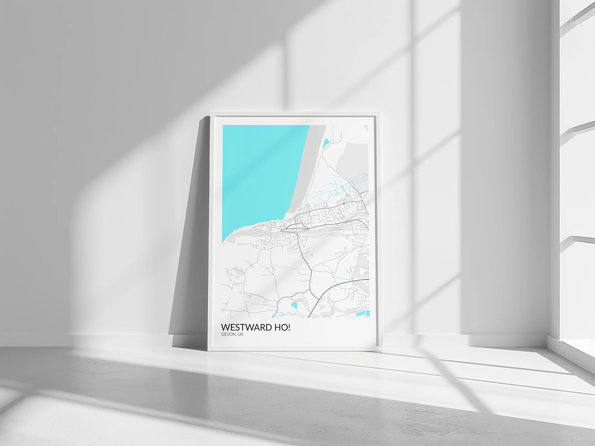 Westward Ho! printable map poster